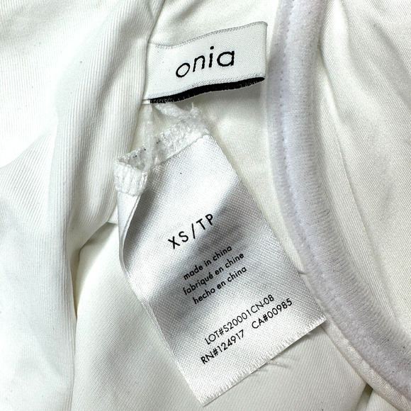 Onia Lila Surplus Colorblock One Piece Swimsuit Pink White Women XS NWOT - Picture 2 of 8